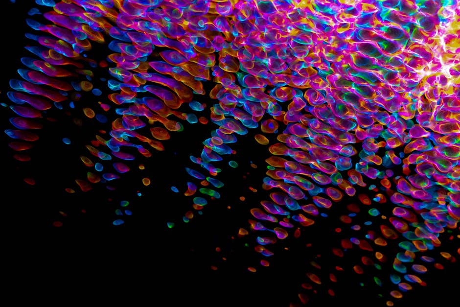 Cosmology Kaleidoscope wallpaper pattern — base photo: A visually stunning digital abstract art piece featuring vibrant, colorful patterns against a dark b