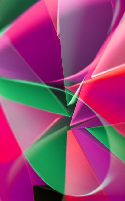 Seamless mirror wallpaper pattern — Origami by wallpaper⁶ — base photo: Colorful abstract art featuring vibrant pink, green, and purple hues with dynamic shapes.