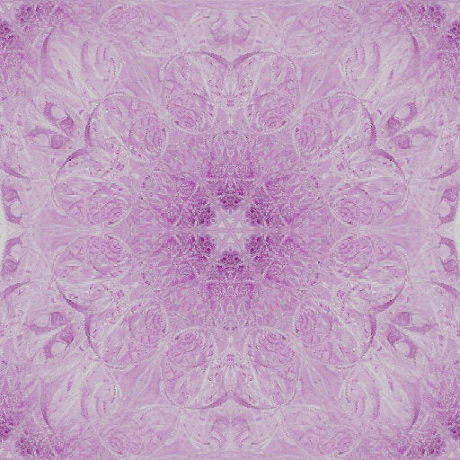 A vibrant digital kaleidoscope pattern with blue and orange geometric shards reflecting in a symmetrical radial starburst.