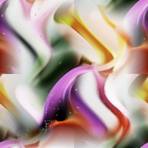 A seamless wave pattern featuring colorful topological gradients and flowing abstract ribbons in a rhythmic repeat.