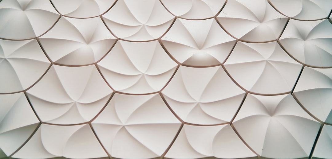 3D Rotation wallpaper pattern — base photo: White minimalist hexagonal background.