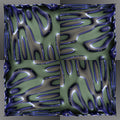 A seamless 3D pattern of golden isometric cubes arranged in a four-way rotation symmetry, creating a deep tactile visual effect.