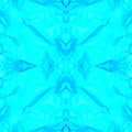 Bright blue crumpled paper texture arranged in a mirror symmetry pattern, inspired by origami art.