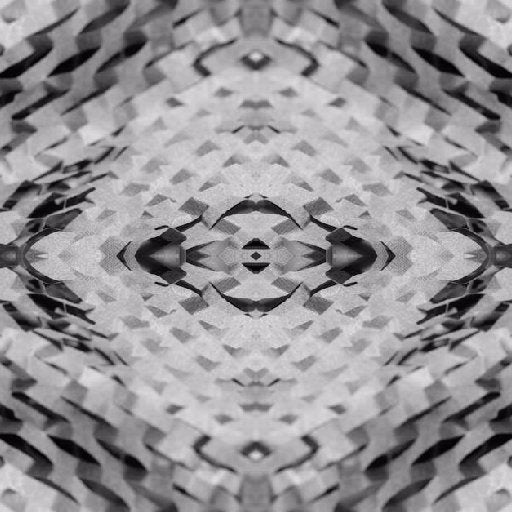 Close-up of textured brown paper in a geometric honeycomb pattern with mirror symmetry, inspired by origami folds.