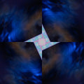 WALLPAPER⁶ — seamless rotate4 pattern from fractal flame, Fractals