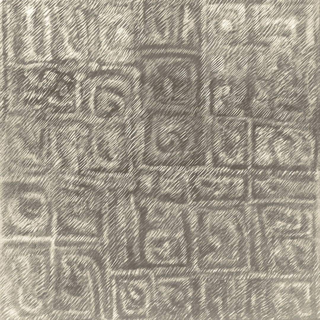 Data Horizontal Strip wallpaper pattern — base photo: "Ruinas para un templo". Castro Medina J. Guadalupe.