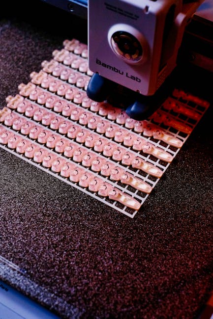 Seamless mirror wallpaper pattern — Biochemistry by wallpaper⁶ — base photo: Close-up of a 3D printer creating intricate components on a textured surface.