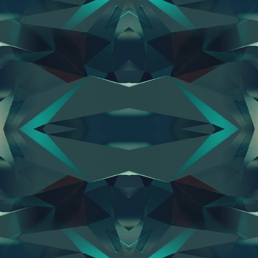 A seamless wallpaper pattern showcasing mirrored origami folds in a rhythmic, geometric lattice with subtle grey shadows.
