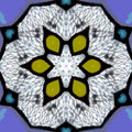 A mesmerizing kaleidoscope pattern created from the intricate details of leaded stained glass, with vibrant colors divided by dark lead lines.