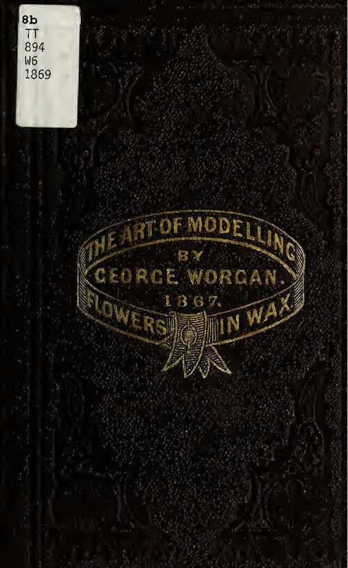 Seamless mirror wallpaper pattern — Calligraphy by wallpaper⁶ — base photo: File:The art of modeling flowers in wax (IA artofmodelingflo00worg 0).pdf