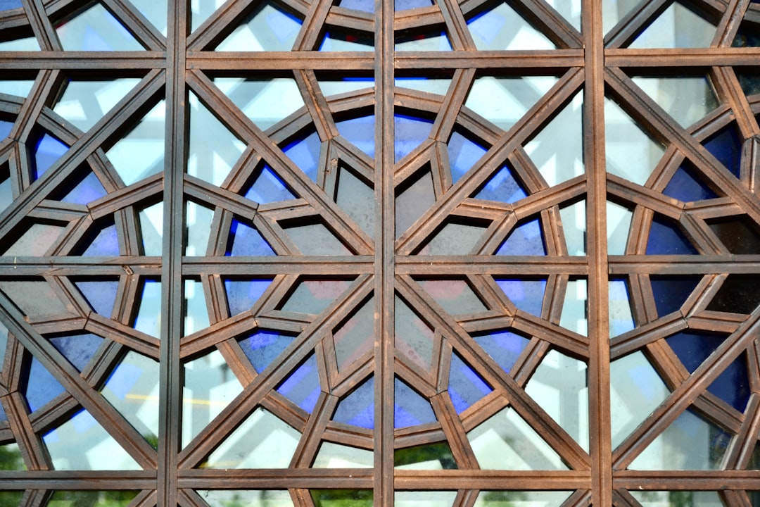 Seamless hex wallpaper pattern — Stained Glass by wallpaper⁶ — base photo: Summer VDNH