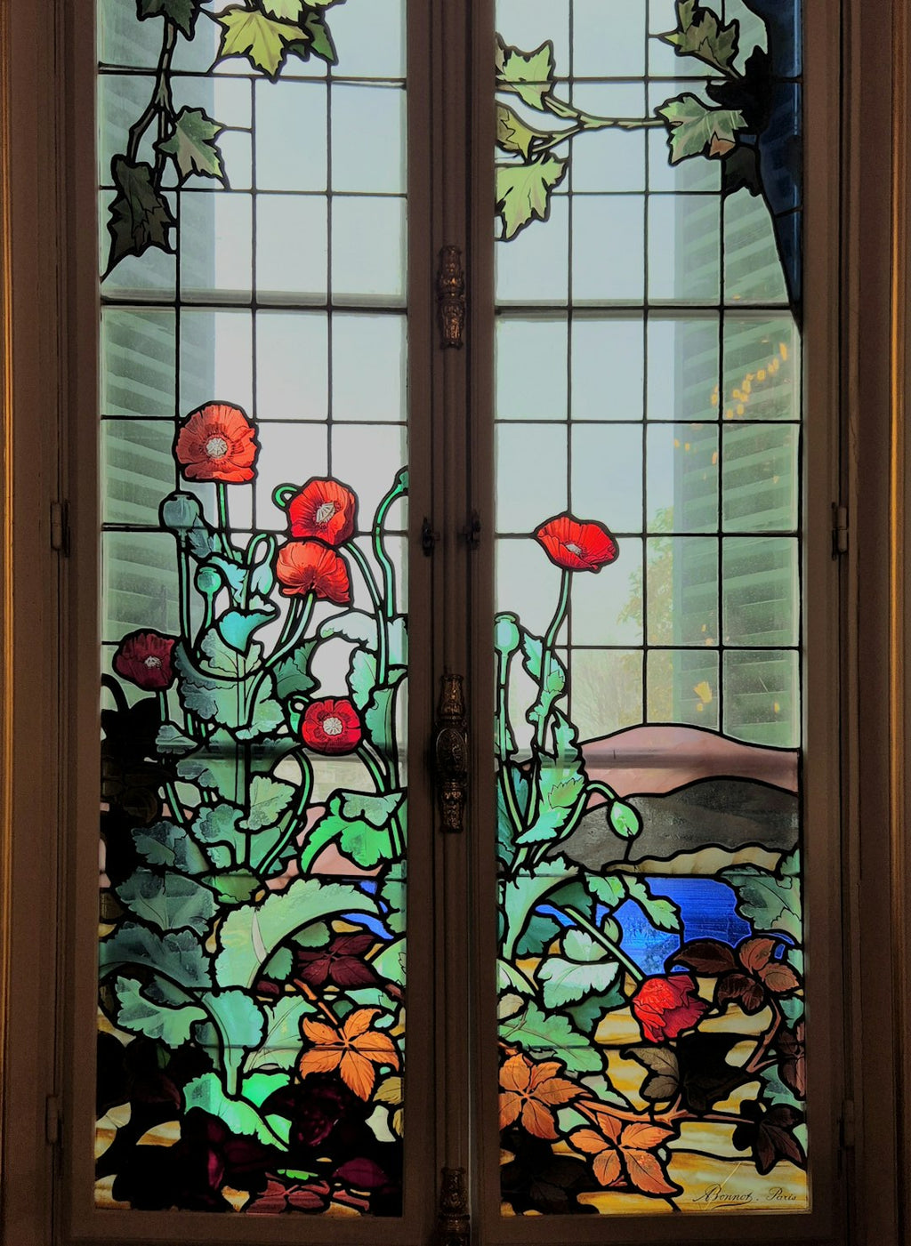 Seamless diamond wallpaper pattern — Stained Glass by wallpaper⁶ — base photo: stained glass made by parisian artist bonnet in yildiz palace