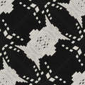 Close-up of Bauhaus-inspired geometric pattern with diamond symmetry, featuring clean lines and bold shapes on self-adhesive wallpaper.