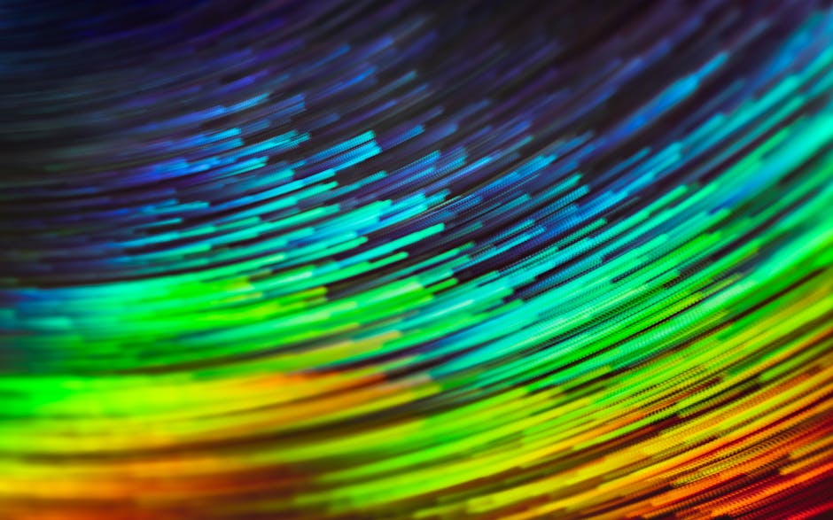 Meteorology Diamond wallpaper pattern — base photo: Dynamic abstract image of colorful light streaks creating a futuristic, vivid pattern.