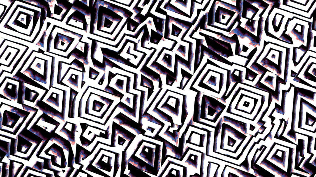 Seamless kaleidoscope wallpaper pattern — Origami by wallpaper⁶ — base photo: Gems | Blender 3D