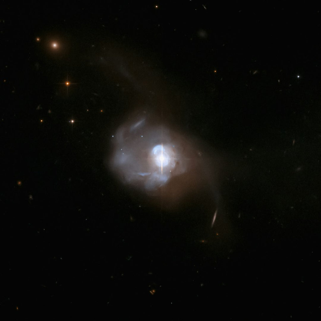 Seamless kaleidoscope wallpaper pattern — Cosmology by wallpaper⁶ — base photo: Quasar Host Galaxy Markarian 231 Caption: This Hubble Space Telescope image reveals a bright starlik