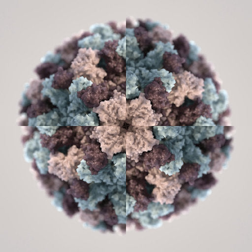 WALLPAPER⁶ — seamless rotate4 pattern from atomic model, Molecular Physics