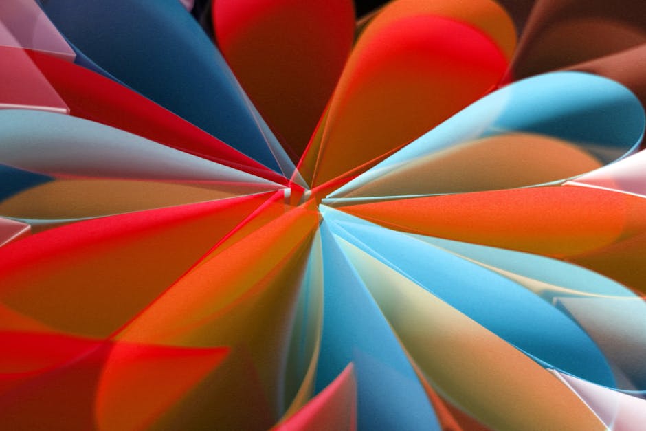 Seamless diamond wallpaper pattern — Origami by wallpaper⁶ — base photo: Dynamic and colorful abstract paper origami pattern creating a kaleidoscopic effect.