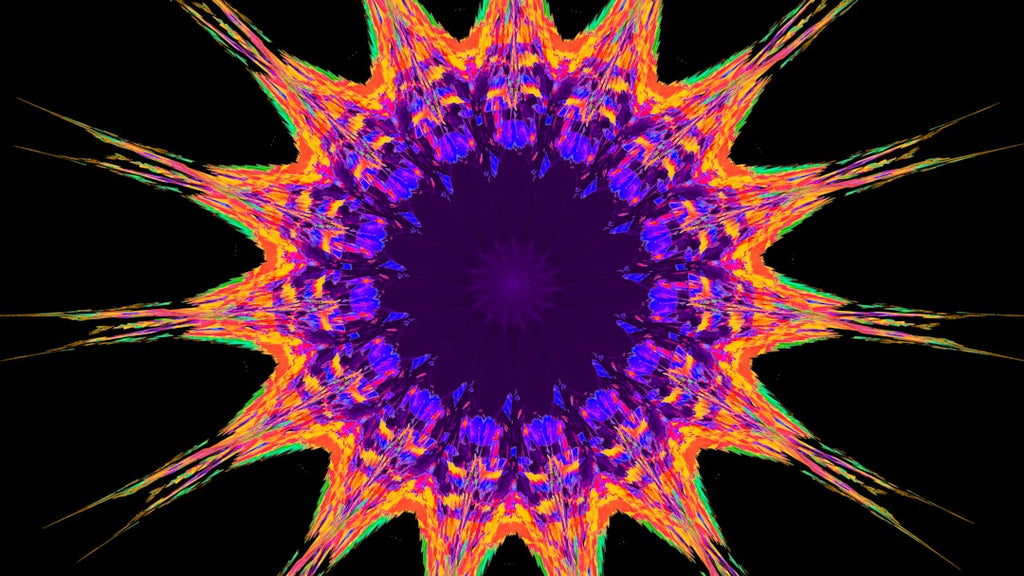 Fractals Kaleidoscope wallpaper pattern — base photo: Within | Blender 3D