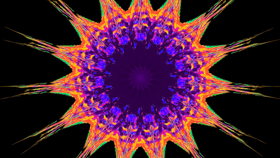 Fractals Kaleidoscope wallpaper pattern — base photo: Within | Blender 3D