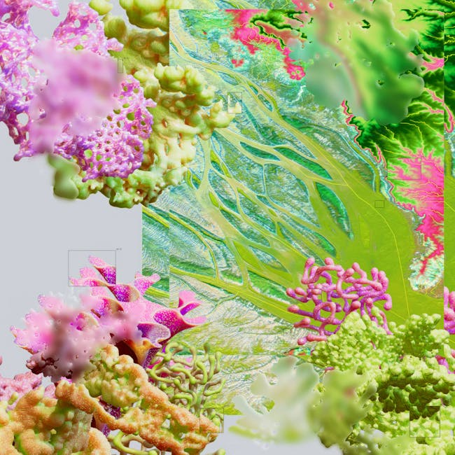 A seamless rotational pattern of golden molecular structures and spheres linked by bonds, creating a hypnotic geometric swirl. — base photo: A high-resolution macro capture of molecular models featuring translucent spheres and interconnectin