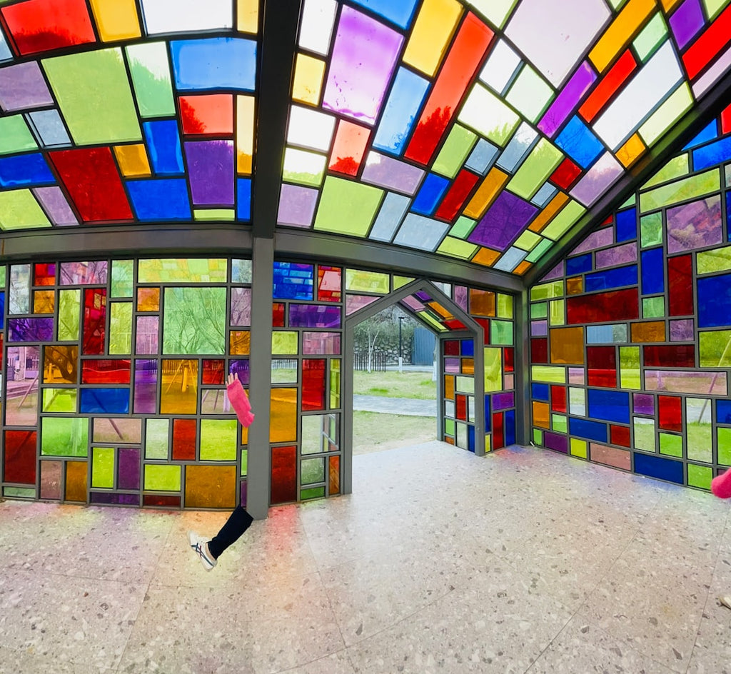 Seamless hex wallpaper pattern — Stained Glass by wallpaper⁶ — base photo: hApPiNeSs