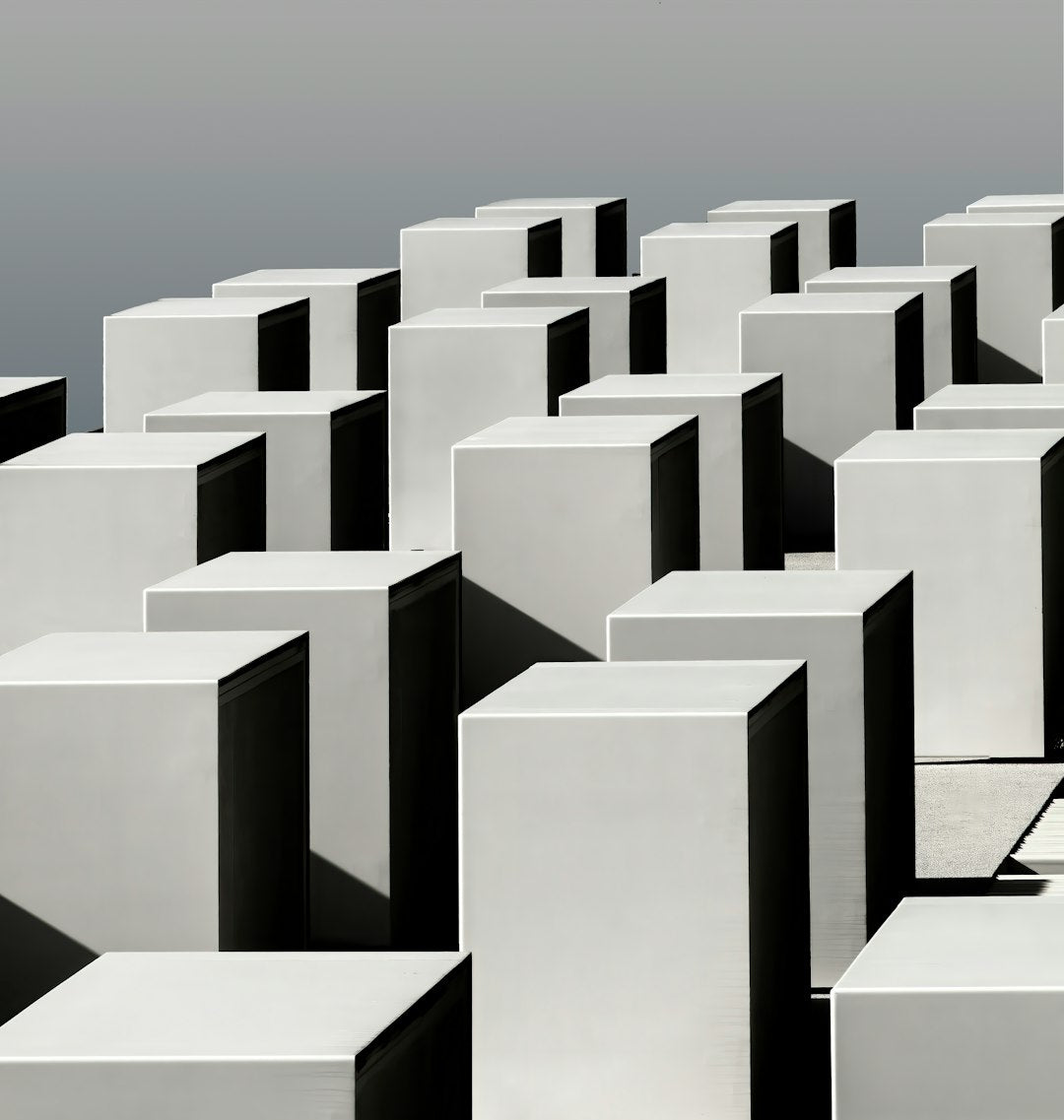 WALLPAPER⁶ — seamless mirror4 pattern from bauhaus typography, Bauhaus — base photo: Rotated balconies