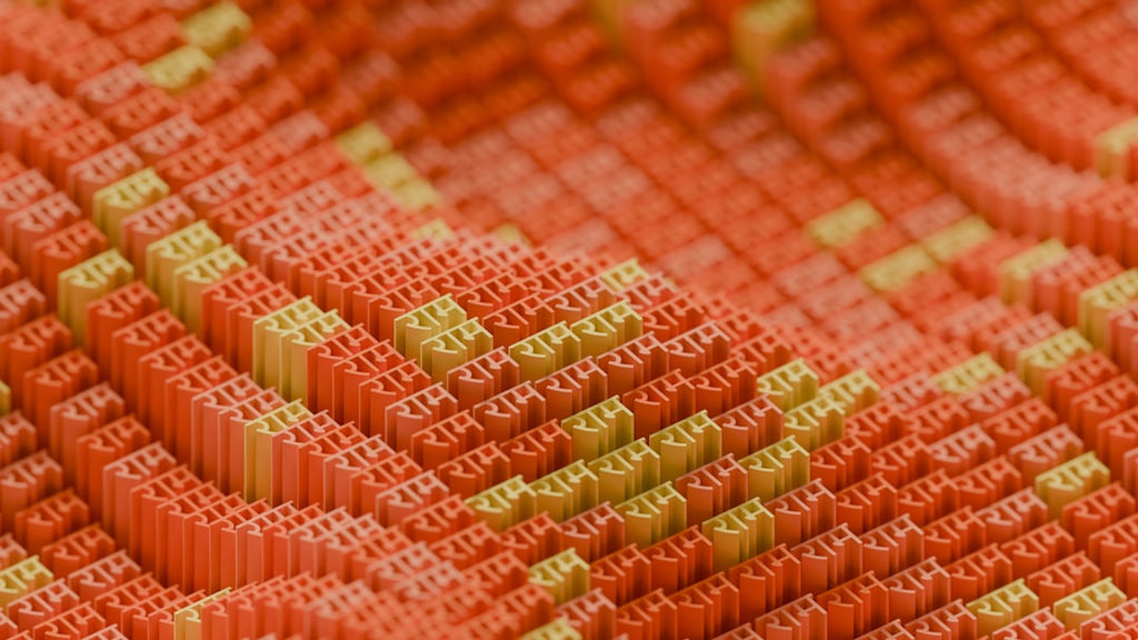 3D Hexagon wallpaper pattern — base photo: a close up of a red and yellow pattern