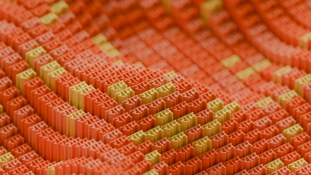 3D Hexagon wallpaper pattern — base photo: a close up of a red and yellow pattern