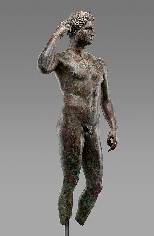 3D Rotation wallpaper pattern — base photo: File:Statue of a Victorious Youth, right front - Getty Museum (77.AB.30).jpg