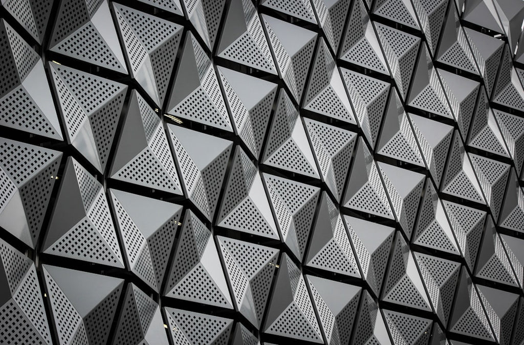 Molecular Physics Kaleidoscope wallpaper pattern — base photo: white and black checkered textile