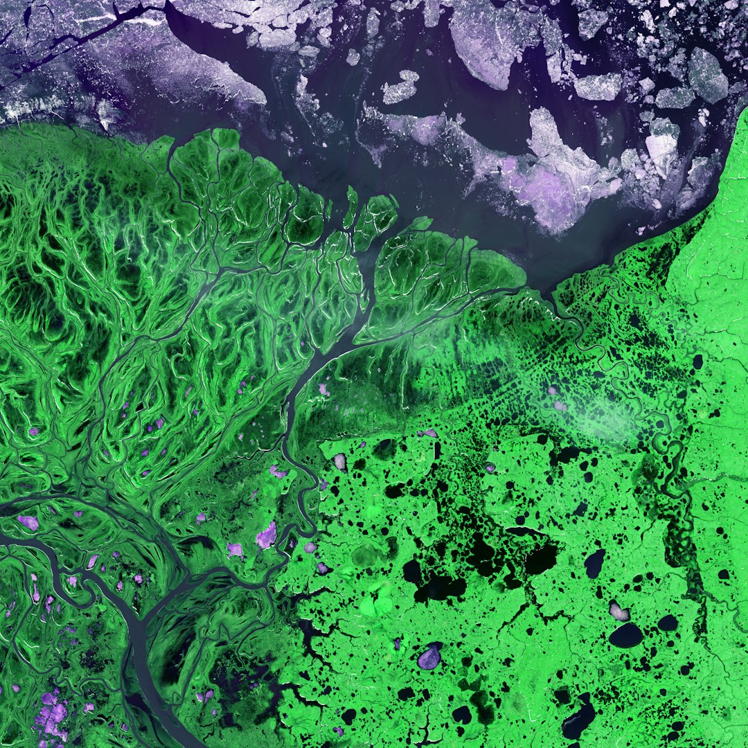 Meteorology Wave wallpaper pattern — base photo: An intricate maze of small lakes and waterways define the Yukon Delta at the confluence of Alaska's 