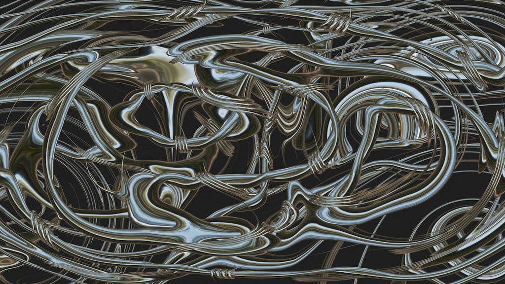 AI Art Brick wallpaper pattern — base photo: Quantum Entanglement | Blender 3D