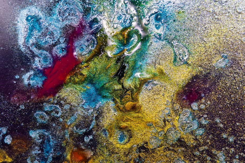 Chemistry Diamond wallpaper pattern — base photo: A colorful and textural abstract oil painting with dynamic patterns and textures.