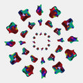 3D Rotation wallpaper pattern