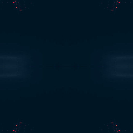 A symmetrical mirrored pattern of glowing cyan data networks and interconnected nodes on a dark background.