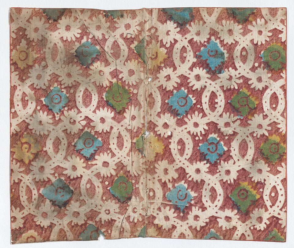 Seamless kaleidoscope wallpaper pattern — Geometry by wallpaper⁶ — base photo: File:Sheet with overall lattice pattern with rosettes Met DP886635.jpg