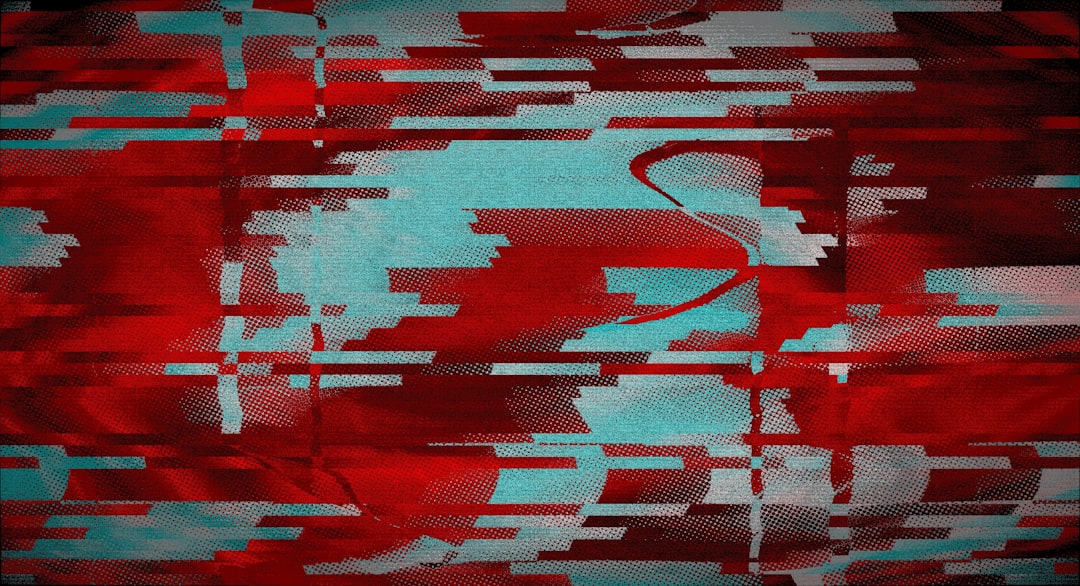 Seamless diamond wallpaper pattern — Glitch by wallpaper⁶ — base photo: Abstract red and blue digital glitch art