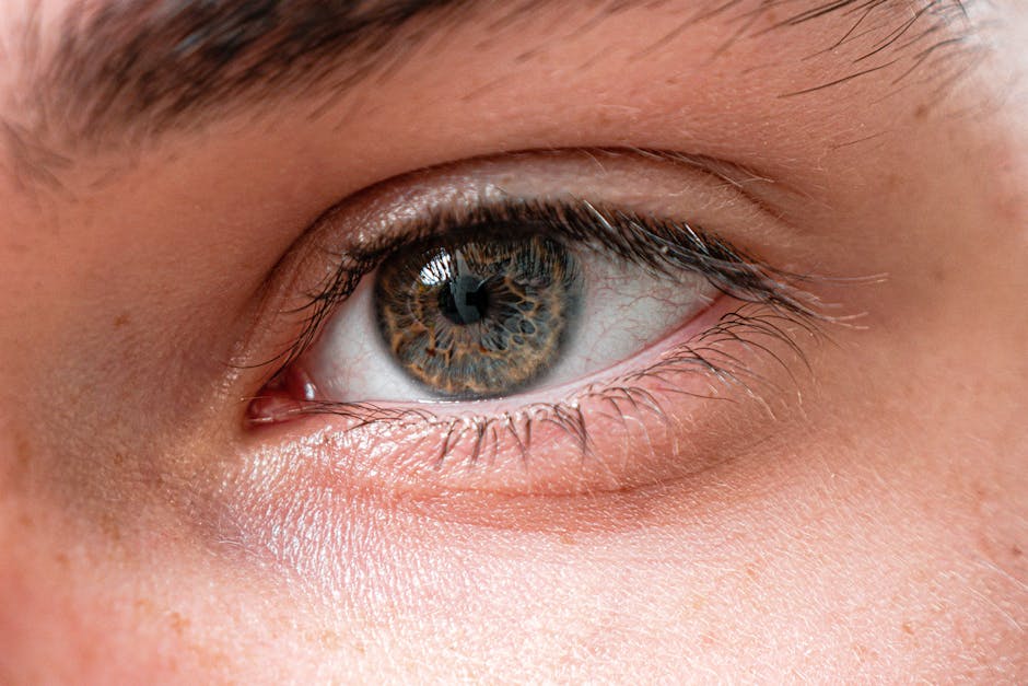 Seamless hex wallpaper pattern — Medicine by wallpaper⁶ — base photo: Detailed close-up image of a human eye, showcasing intricate iris patterns.