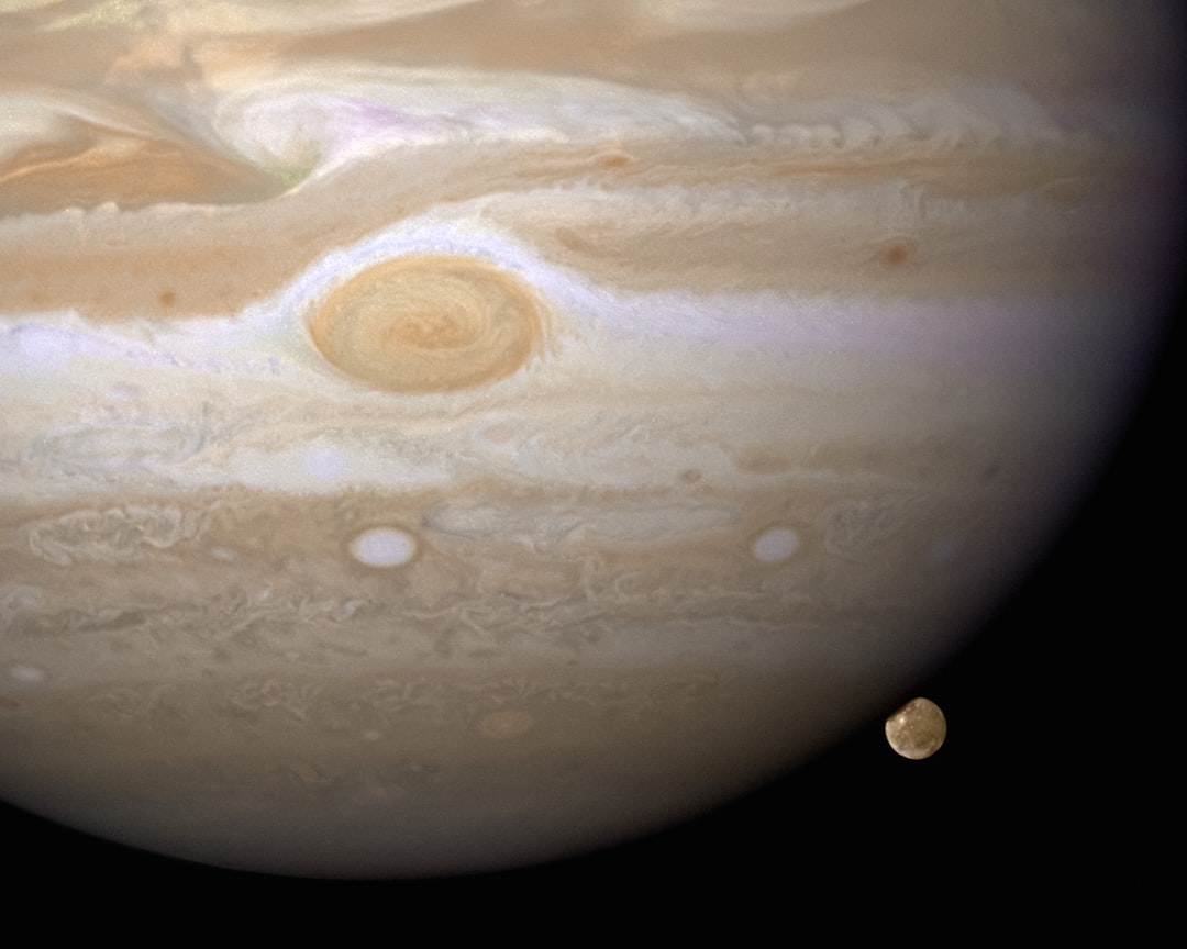 Seamless kaleidoscope wallpaper pattern — Astronomy by wallpaper⁶ — base photo: HST/WFPC2 Image of Jupiter and Ganymede Taken April 9, 2007 Caption NASA's Hubble Space Telescope ha