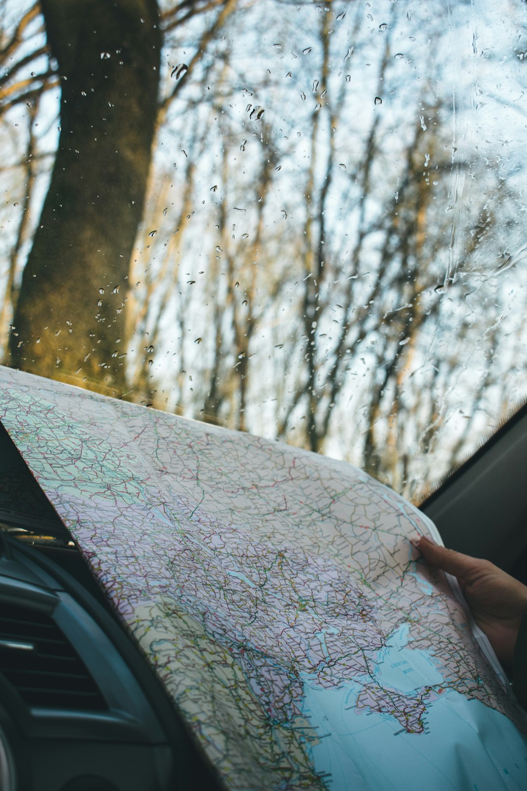 Seamless hex wallpaper pattern — Cartography by wallpaper⁶ — base photo: person holding map inside vehicle
