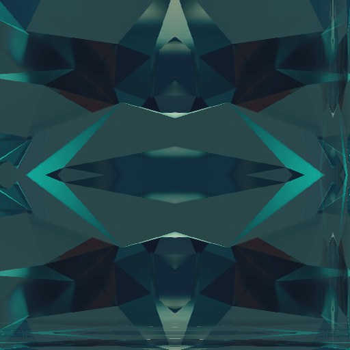 A seamless mirrored pattern of white folded paper creating geometric diamond shapes and architectural shadows.