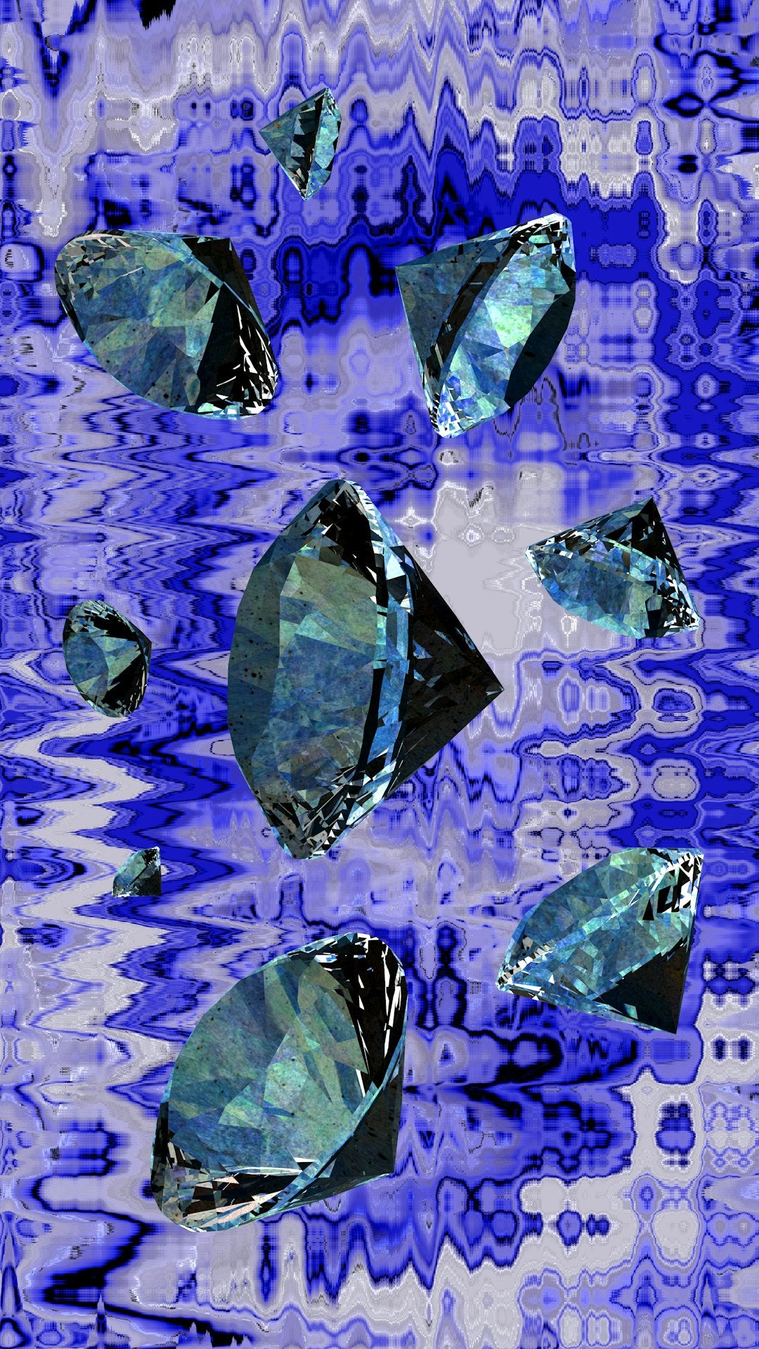 Mineralogy Kaleidoscope wallpaper pattern — base photo: iPhone Wallpaper | Blender 3D