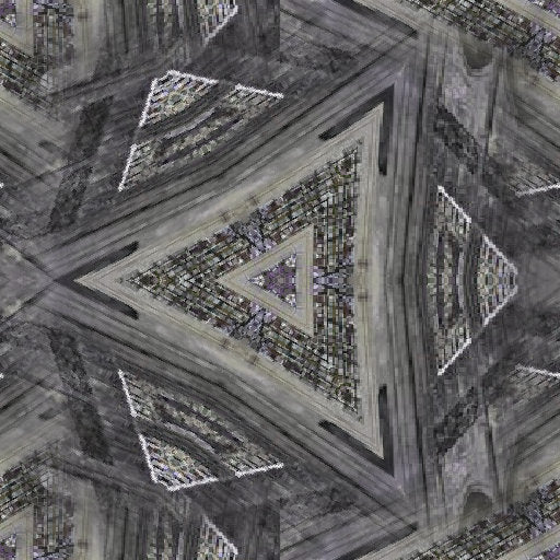 Hexagonal pattern of stained glass, inspired by Gothic cathedral windows, with vibrant colors and intricate geometric shapes, repeating seamlessly.