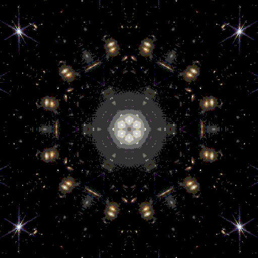 Seamless kaleidoscope wallpaper pattern — Astronomy by wallpaper⁶