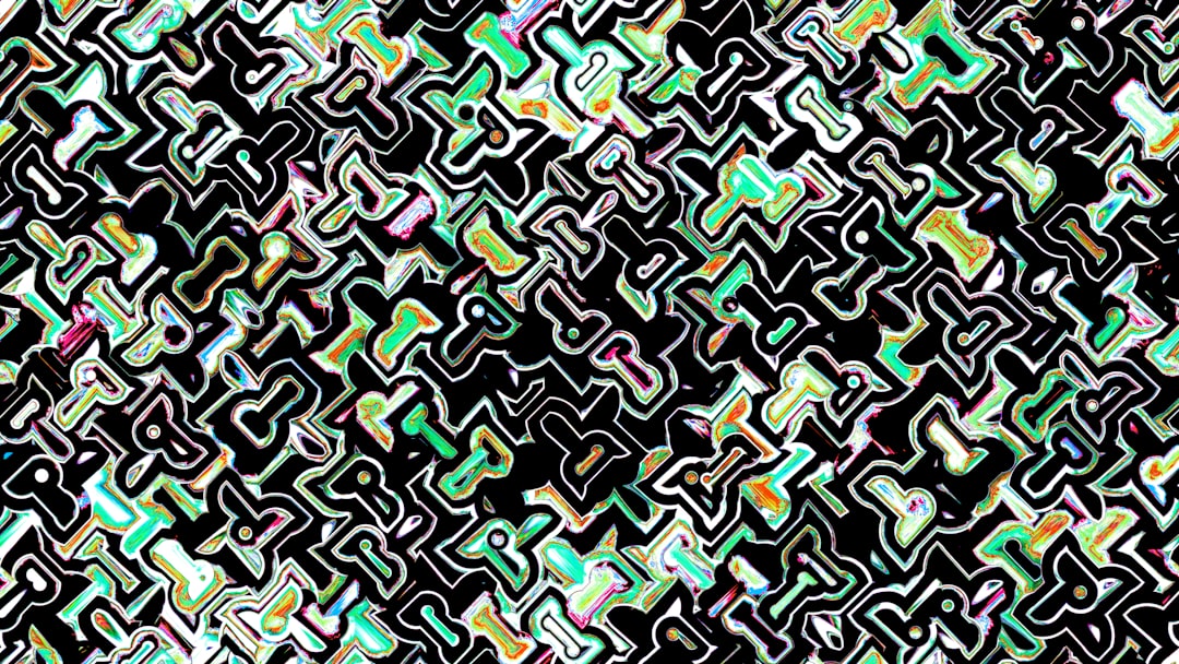 Möbius Twist Kaleidoscope seamless repeating pattern on self-adhesive wallpaper, inspired by topology, in shades of blue and white. — base photo: A CGI render showcasing the fundamental form of a Möbius strip, expertly manipulated and duplicated 