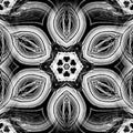 Abstract ink splash in a kaleidoscope pattern, a mesmerizing radial design on wallpaper⁶ self-adhesive wallpaper.