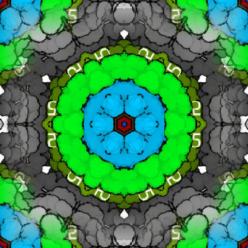 Seamless kaleidoscope wallpaper pattern — Biochemistry by wallpaper⁶