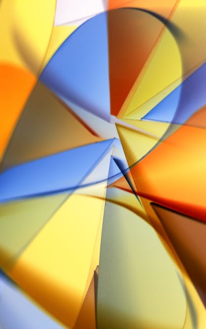 Seamless kaleidoscope wallpaper pattern — Origami by wallpaper⁶ — base photo: Abstract design using colorful paper with soft focus and lighting effects, creating a vibrant compos