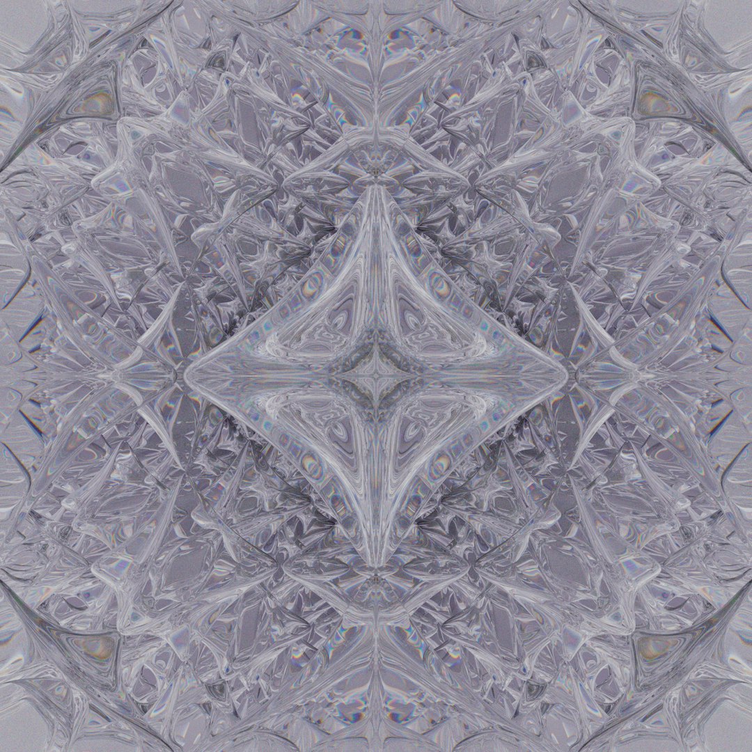 WALLPAPER⁶ — seamless diamond pattern from crystal lattice, Molecular Physics — base photo: Intricate grey and white abstract fractal pattern
